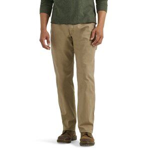 Wrangler Men's Carpenter Jean with Flex,Size 42x30, Relaxed Fit, Hammer Loop